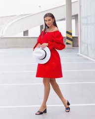 Літня сукня з льону. Мод. F1790, колір червоний, розмір універсальний 42-46 F1790 фото