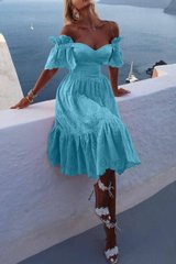 Літня сукня з прошви. Модель №630, колір блакитний, розмір 42-44 №630 фото