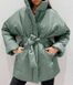 Жіноча куртка плащівка "Канада" Наповнювач: синтепон 200 застібка-змійка + кнопки на воротнику №576, колір зелений №576 фото