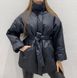 Жіноча куртка плащівка "Канада" Наповнювач: синтепон 200 застібка-змійка + кнопки на воротнику №576, колір чорний №576 фото