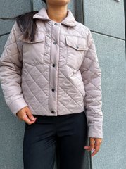 Жіноча демісезонна куртка плащівка Еммі, синтепон 100. Модель Н196 колір мокко, розмір 46-48 Н196 фото