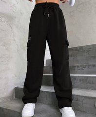 Теплі штани тринитка на флісі. Модель EL601 колір чорний, розмір 50-52 EL601 фото