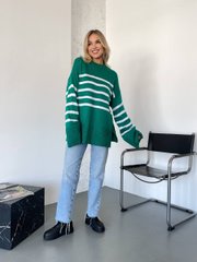 М'який та теплий жіночий светр.Модель : R0381, колір зелений, розмір універсал 42-48 R0381 фото