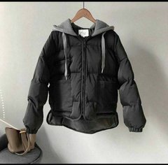 Жіноча куртка з капюшоном, плащівка Канада+ синтепон 200.Модель 514, колір чорний, розмір 44-46 514 фото