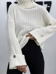 Жіночий теплий светр молочного кольору розмір 42-46, №3026 3026 фото