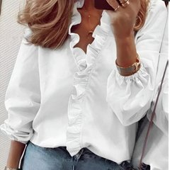 Блуза з довгим рукавом. Модель К3079 кольор білий, розмір 48-52 К3079 фото