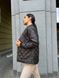 Демісезонна куртка жіноча плащівка Лаке, синтепон 100, рибана. Модель Н1068 колір чорний, розмір 46-48