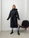 Жіноча довга тепла куртка. Модель: R0421, колір чорний, розмір 48