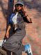 Жіночий трендовий костюм сорочка з коротким рукавом на гудзиках та штани карго. Модель №590 колір чорний, розмір 42-44 №590 фото