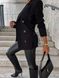 Жіночий піджак на гудзиках. Модель Y0314 колір чорний, розмір 46-48
