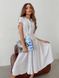 Жіноча сукня з квітковим принтом з тканини софт. Модель №623, колір білий, розмір 44-46
