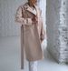 Жіноче кашемірове пальто з поясом, на підкладці. Модель: Т360, колір пудра, розмір 42-44 Т360 фото