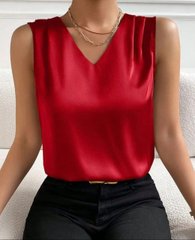 Блузка з V-подібним вирізом. Модель К3315 , колір червоний , розмір 48-52 К3315 фото